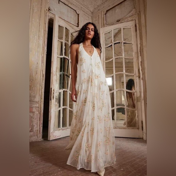 Free people Embroidered Holding On Convertible Maxi Dress - Picture 1 of 11